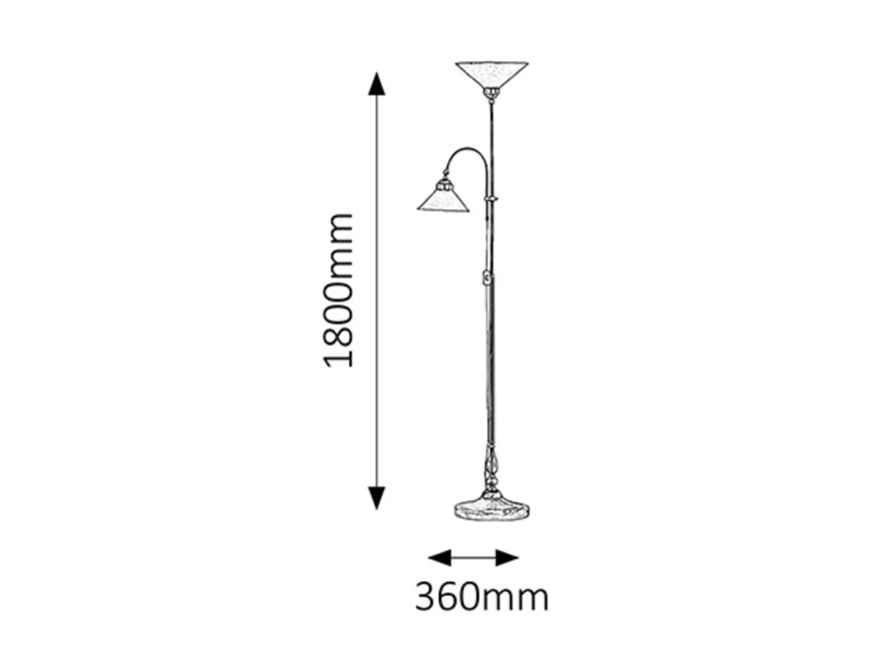 2708 Marian stojací lampa 2xE27/60W