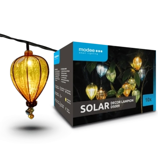 Modee zahradní solární LED lampa - 10x lucerna DS009 4,9m