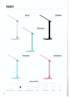 Stolní lampa NIKI LUMMAX LED 9W 4000K 500lm